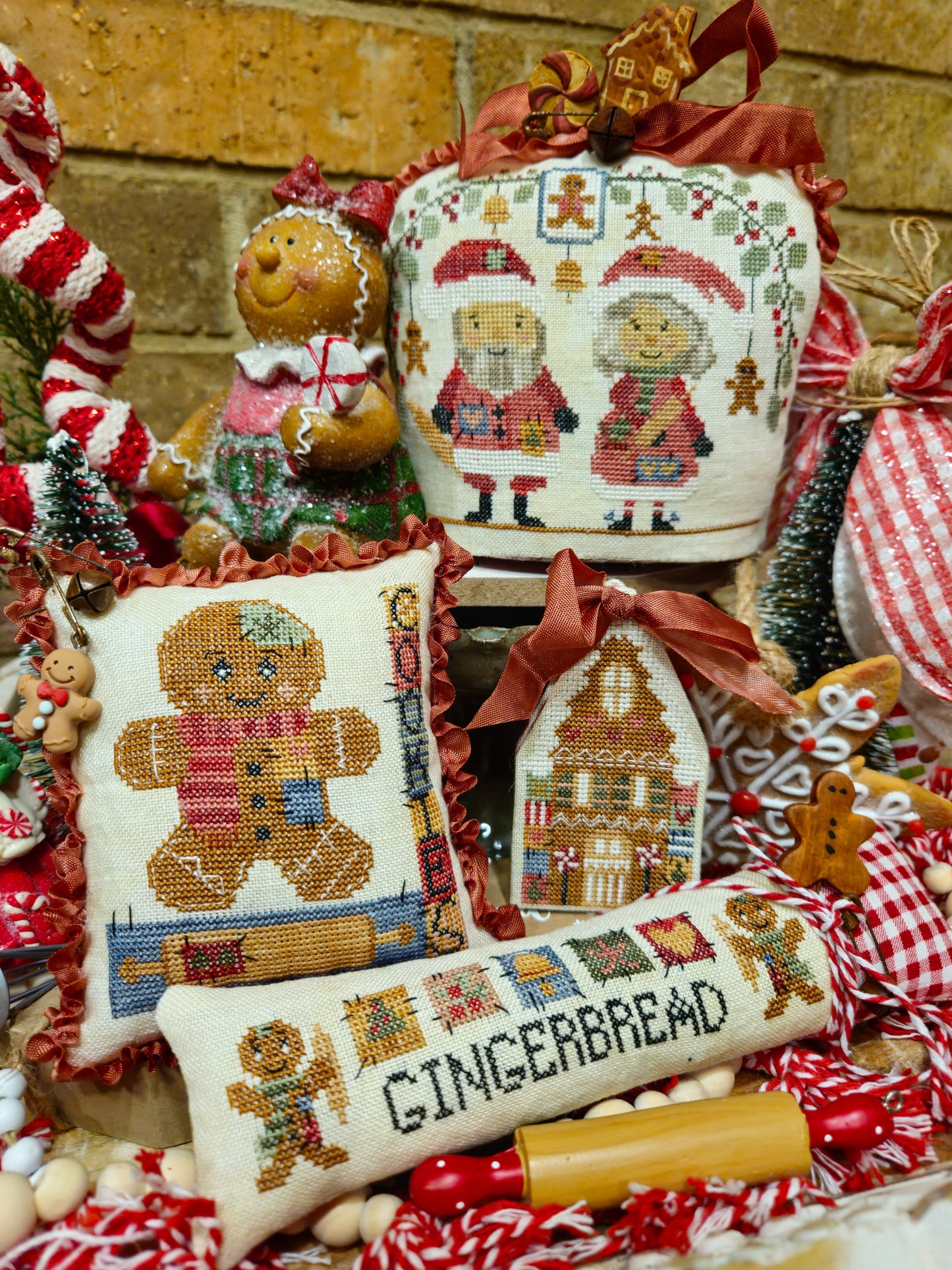 PREORDER! Gingerbread Thieves by Quaint Rose Needlearts