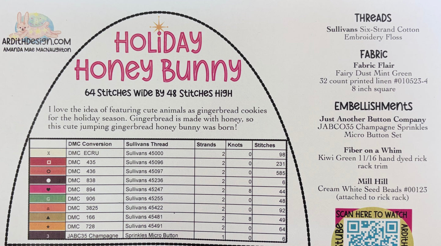 Holiday Honey Bunny by Ardith Design