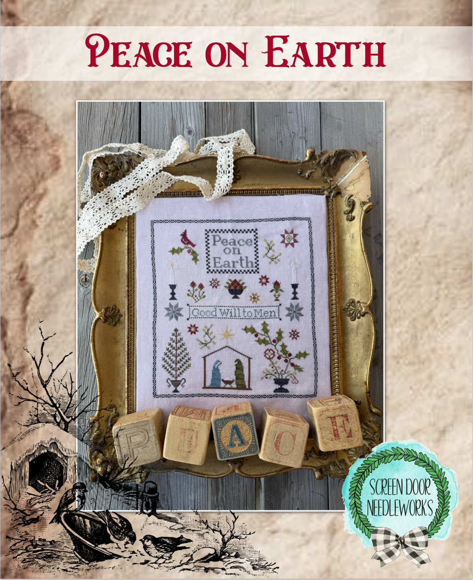 PREORDER! Peach on Earth by Screen Door Needleworks