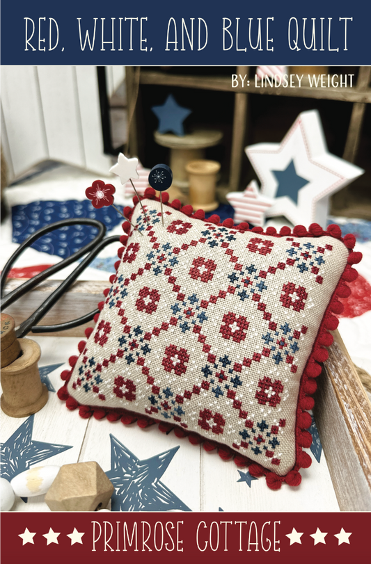 Red, White, and Blue Quilt By Primrose Cottage