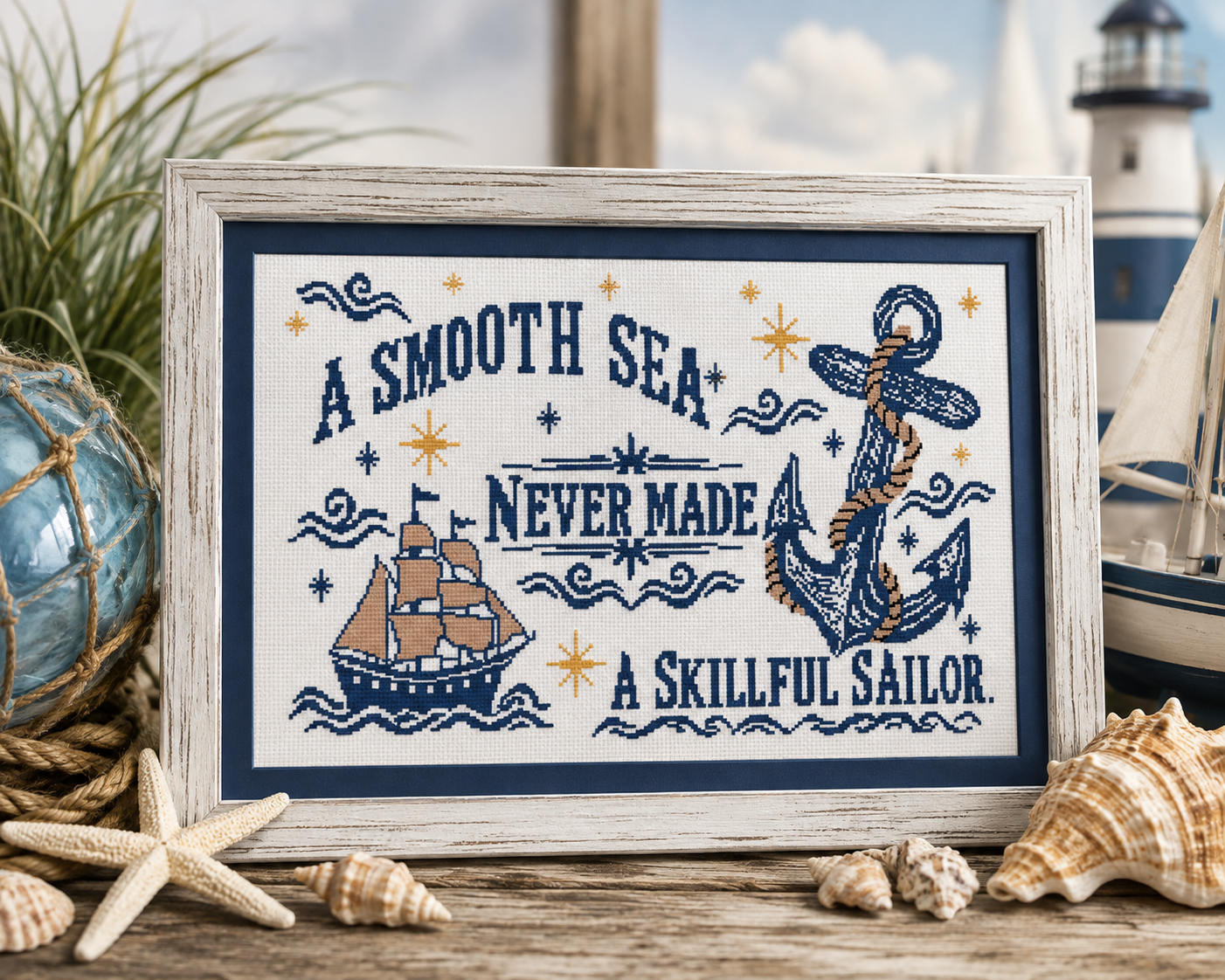 PREORDER! Smooth Sea by Salty Stitcher Designs'