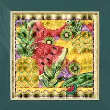 Summer Fruit: Buttons & Beads,Spring Series Kit By Mill Hill