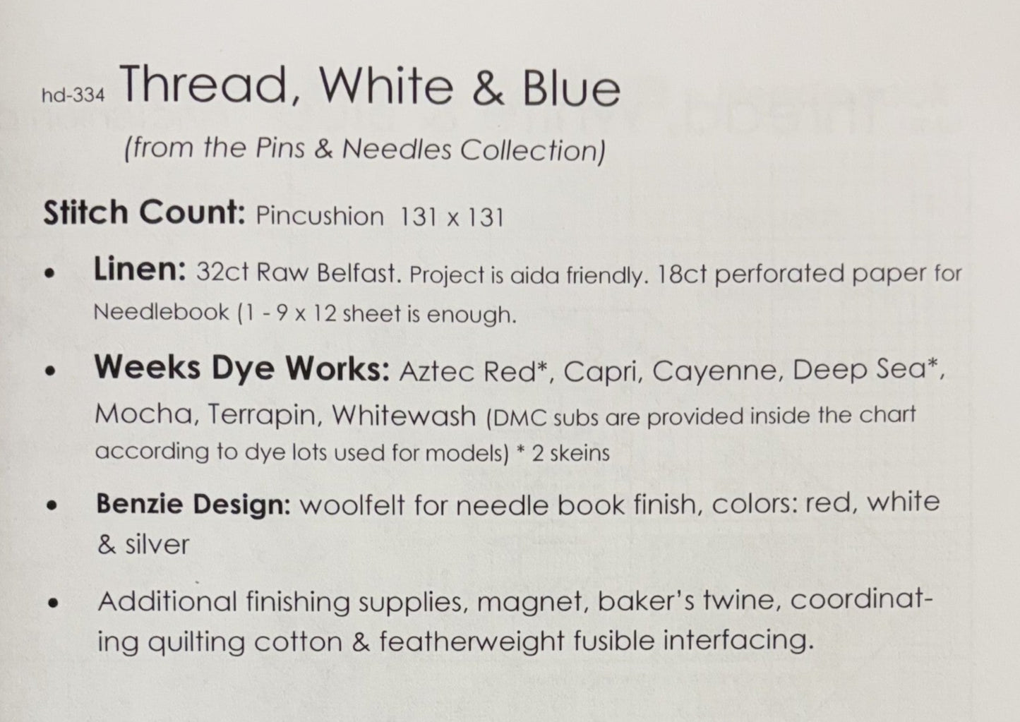 Thread, White & Blue by Hands on Design