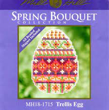 Trellis Egg: Spring Bouquet Collection Kit By Mill Hill