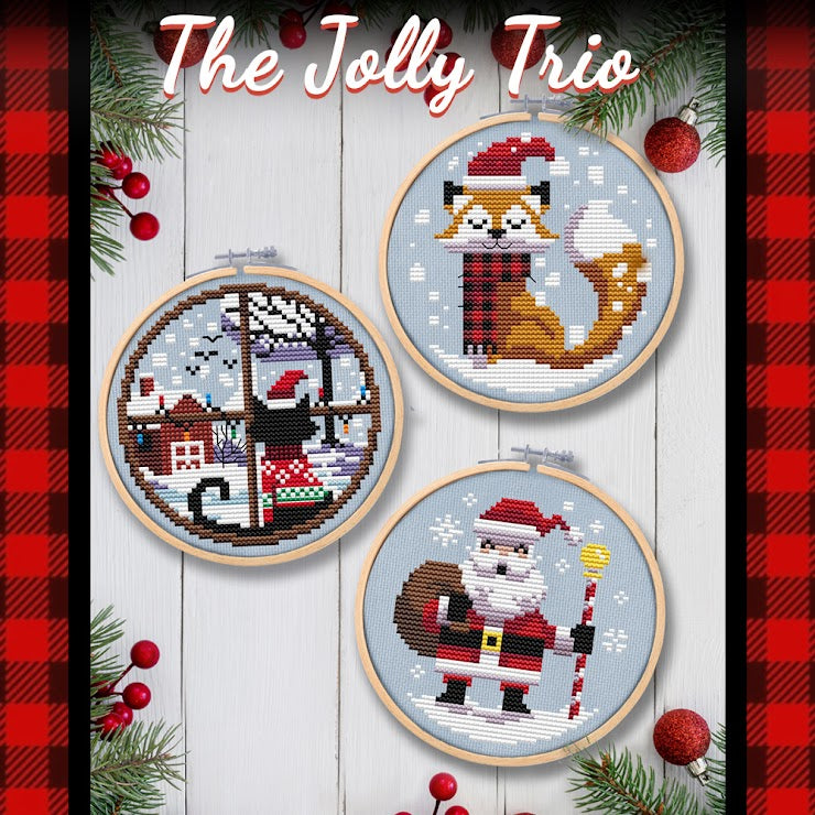 The Jolly Trio By Autumn Lane Stitchery