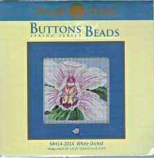 White Orchid: Buttons & Beads, Spring Series Kit By Mill Hill