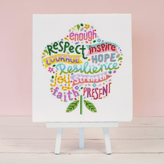 Positivity Blooms by Caterpillar Cross Stitch