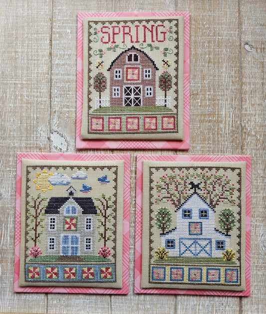 Spring Barn Trio by Waxing Moon Designs