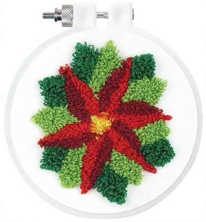 Poinsettia Punch Needle Kit