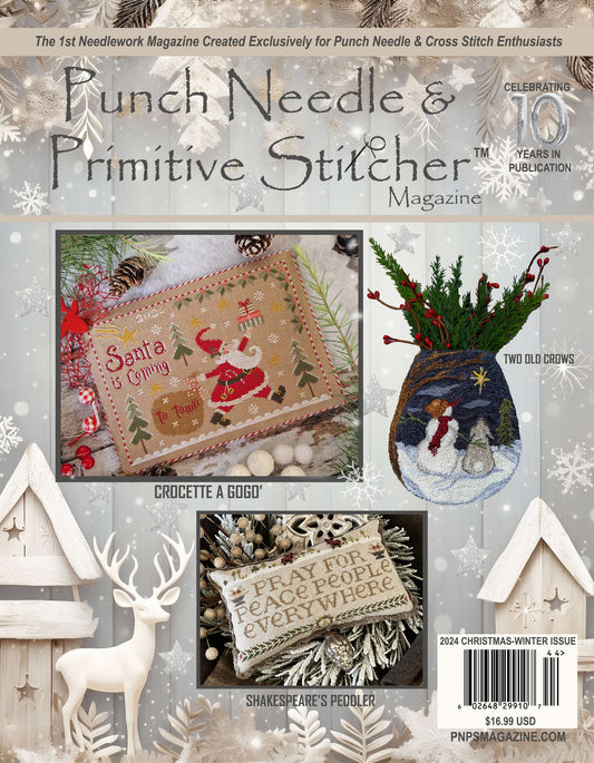 Punch Needle & Primitive Stitcher Magazine, Christmas-Winter 2024