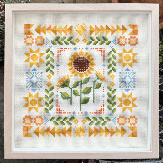Sweater Weather: Summer Sunflower Robins by Robin Pickens