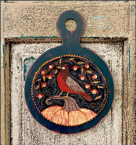 Bittersweet Bird punchneedle by Teresa Kogut