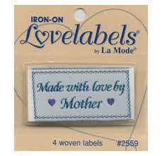 Iron-On Lovelables “Made with love by Mother”