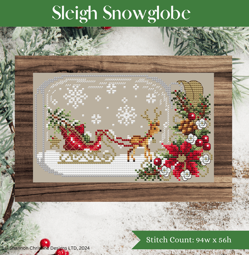 Sleigh Snow Globe by Shannon Christine Designs