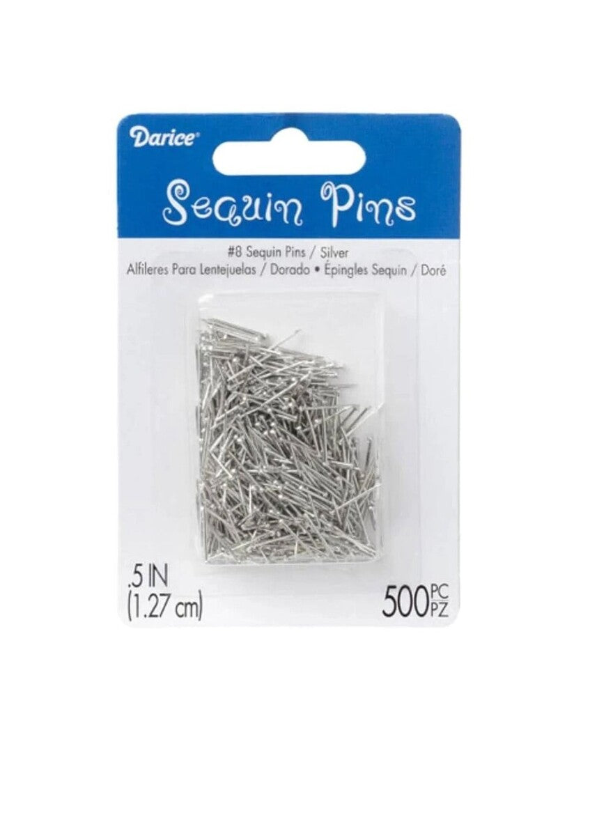 Darice 500 Piece Silver #8 Sequin Pins