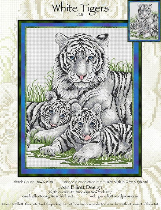 White Tigers by Joan Elliott Design