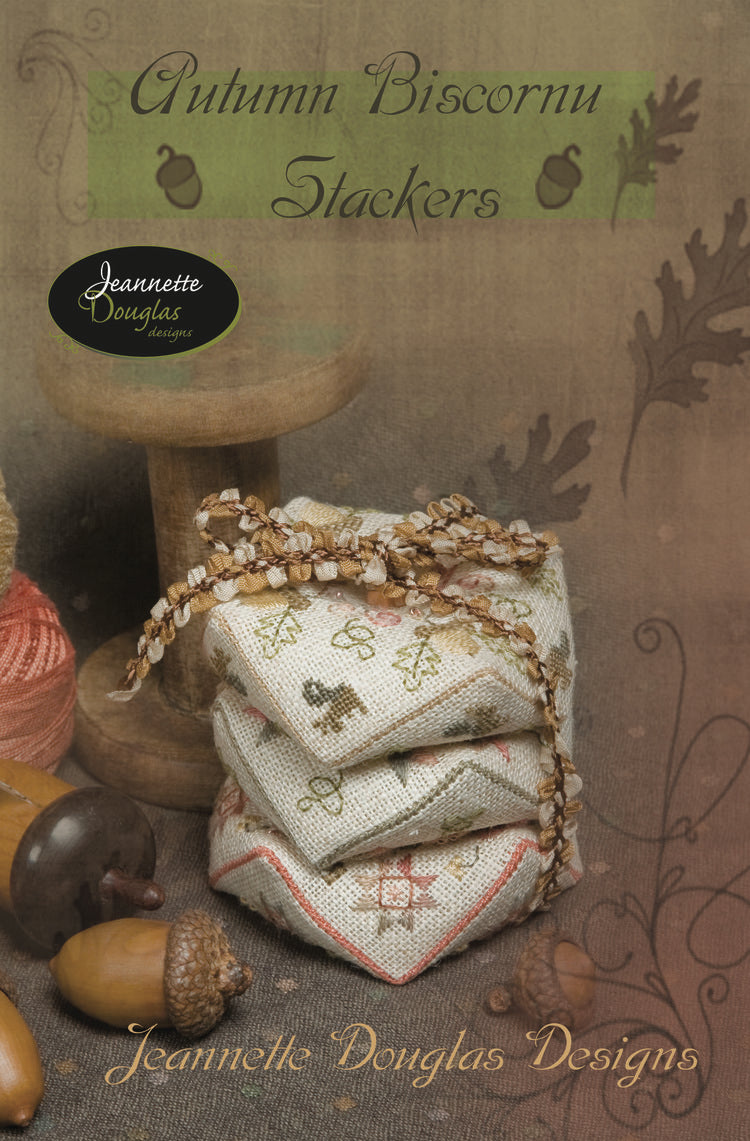 Autumn Biscornu Stackers by Jeannette Douglas Designs