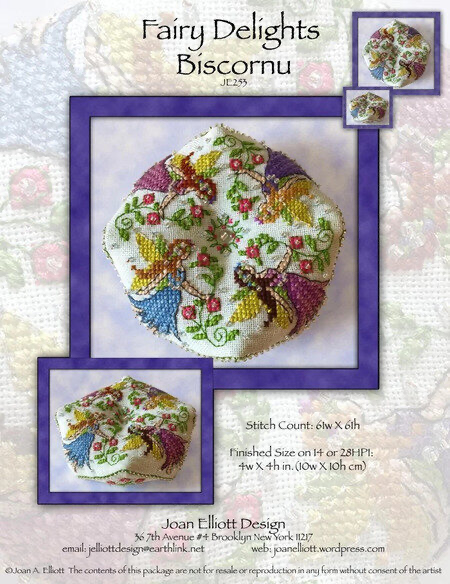 Fairy Delights Biscornu by Joan Elliott Design