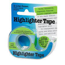 3-Line Highlighter Tape, Green