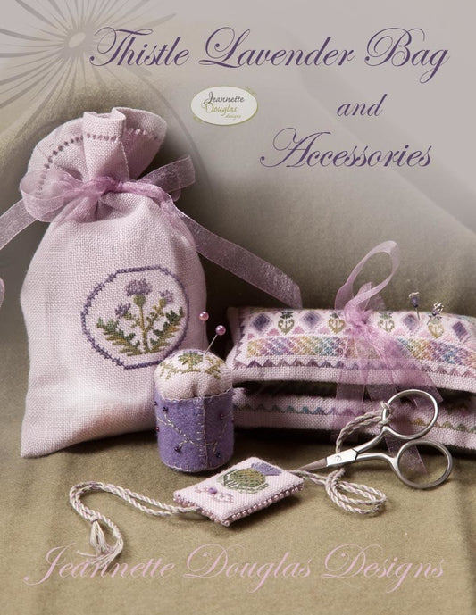 Thistle Lavender Bag and Accessories by Jeannette Douglas Designs