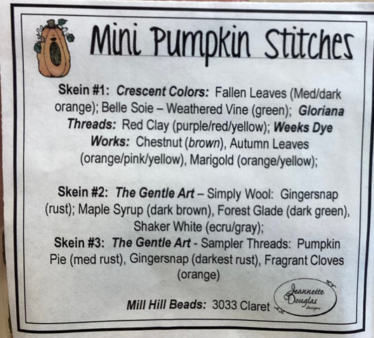 Mini Pumpkin Stitches Embellishment Pack by Jeannette Douglas Designs