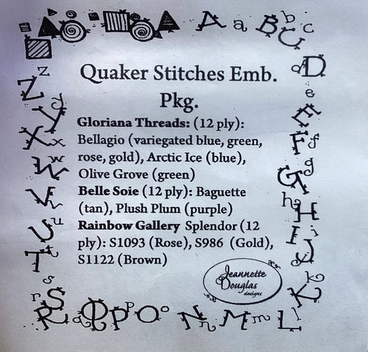 Quaker Stitches Embellishment Pack by Jeannette Douglas Designs