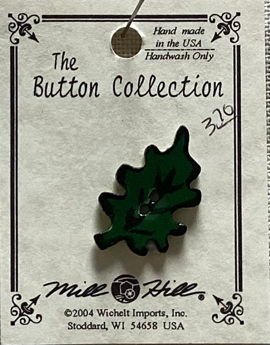 Green Leaf Button by Mill Hill