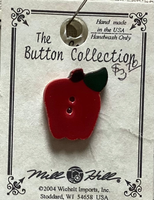 Small Apple Button by Mill Hill