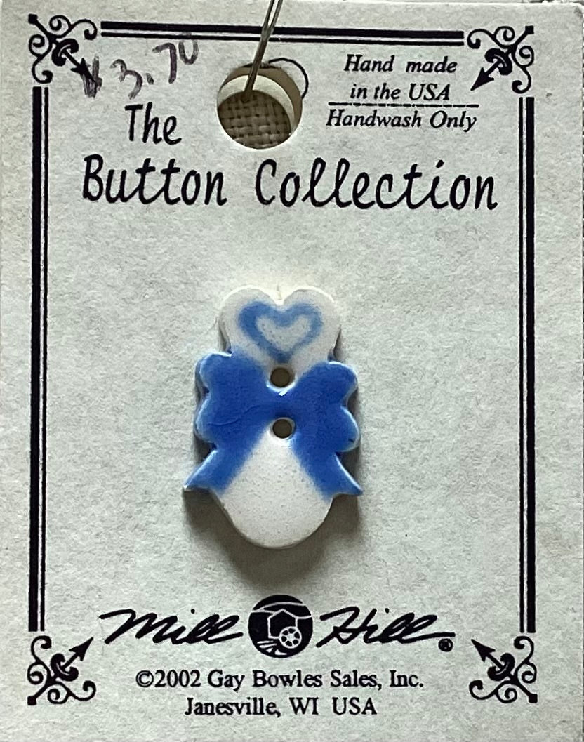 Blue Rattle Button by Mill Hill