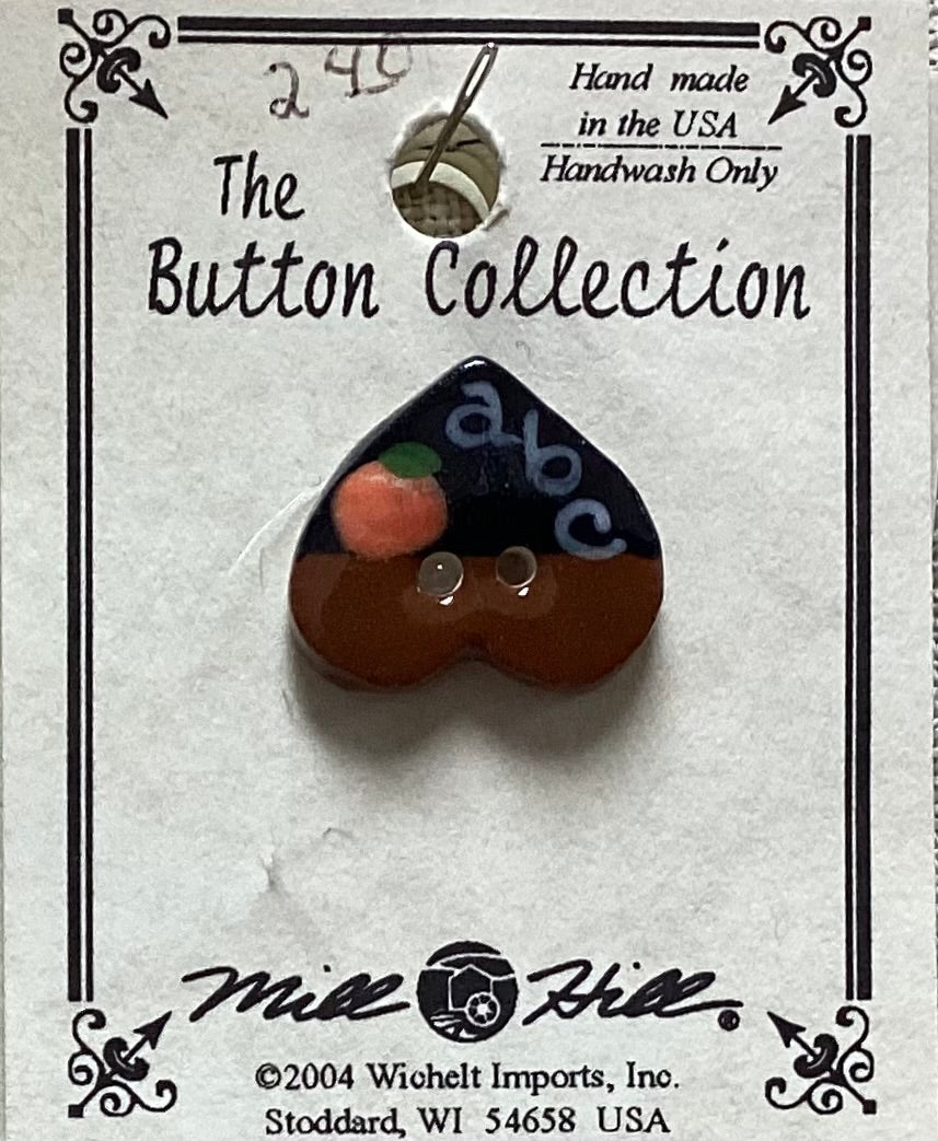 ABC Heart Button by Mill Hill