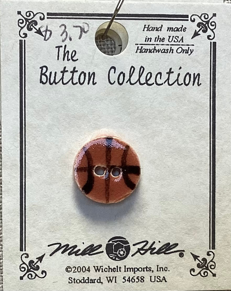 Basketball Button by Mill Hill