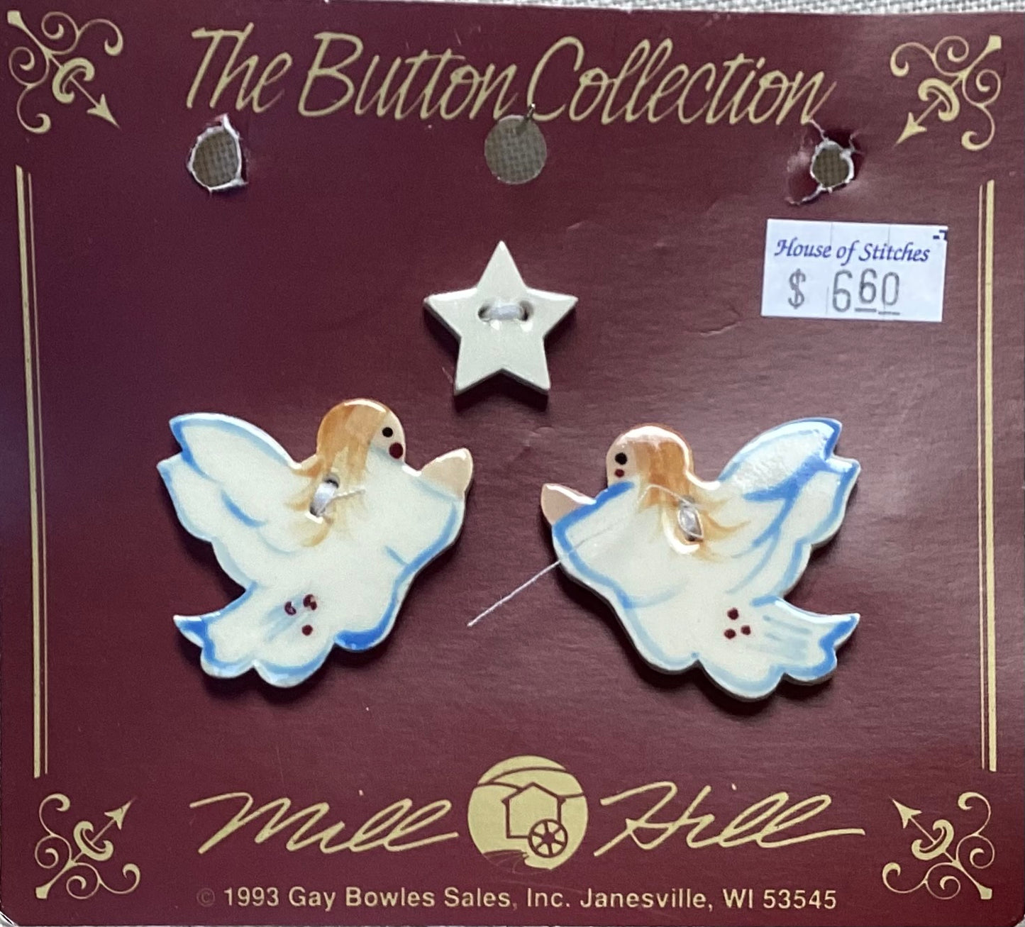 Angel and Star Button Set by Mill Hill