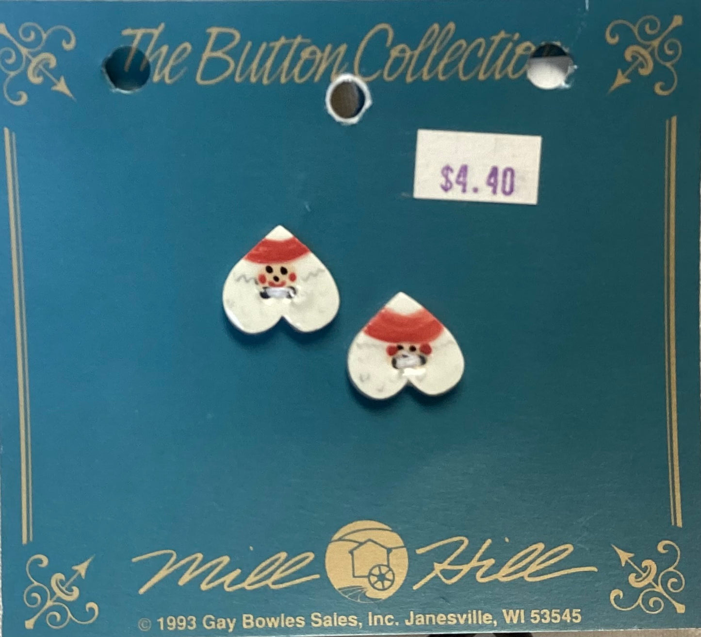 Santa Hat Button by Mill Hill