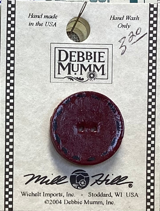 Red Round Debbie Mumm Button by Mill Hill