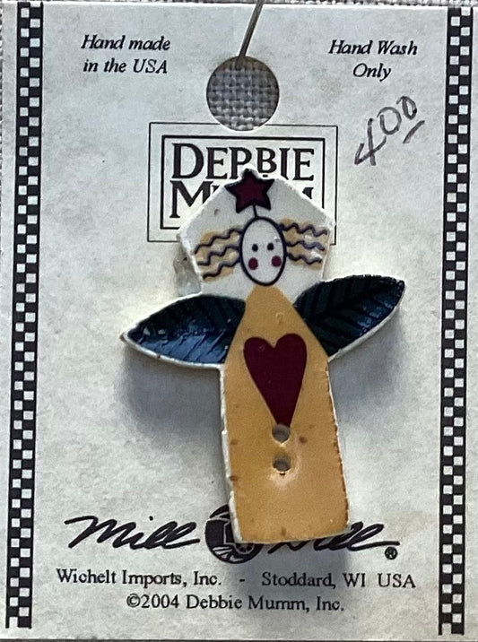 Garden Angel with Heart Debbie Mumm Button by Mill Hill