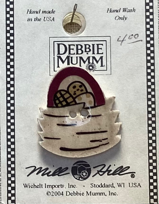 Egg Basket Nest Debbie Mumm Button by Mill Hill