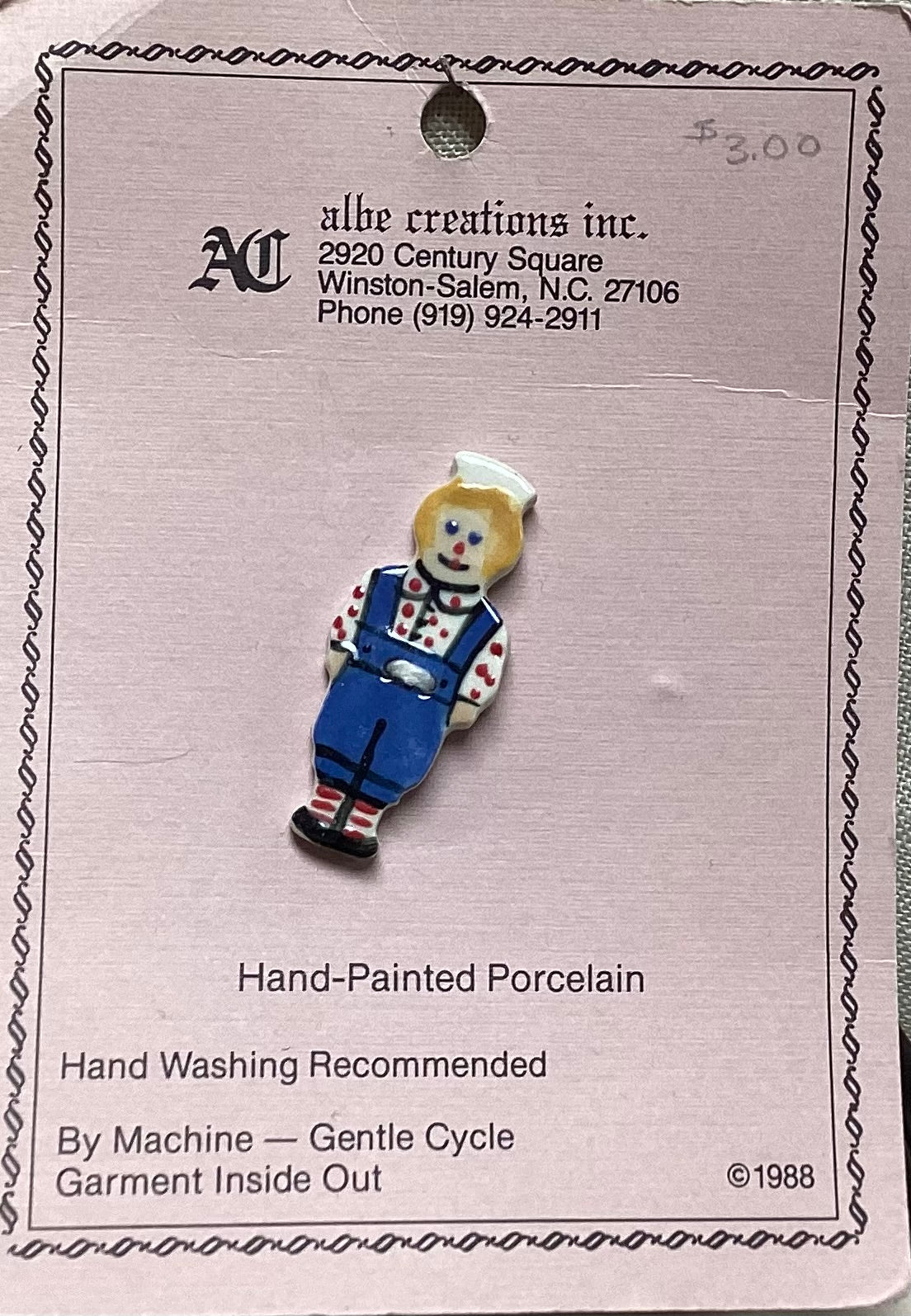 Clown Button by Albe Creations Inc.
