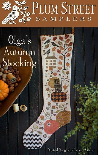 Olga’s Autumn Stocking by Plum Street Samplers