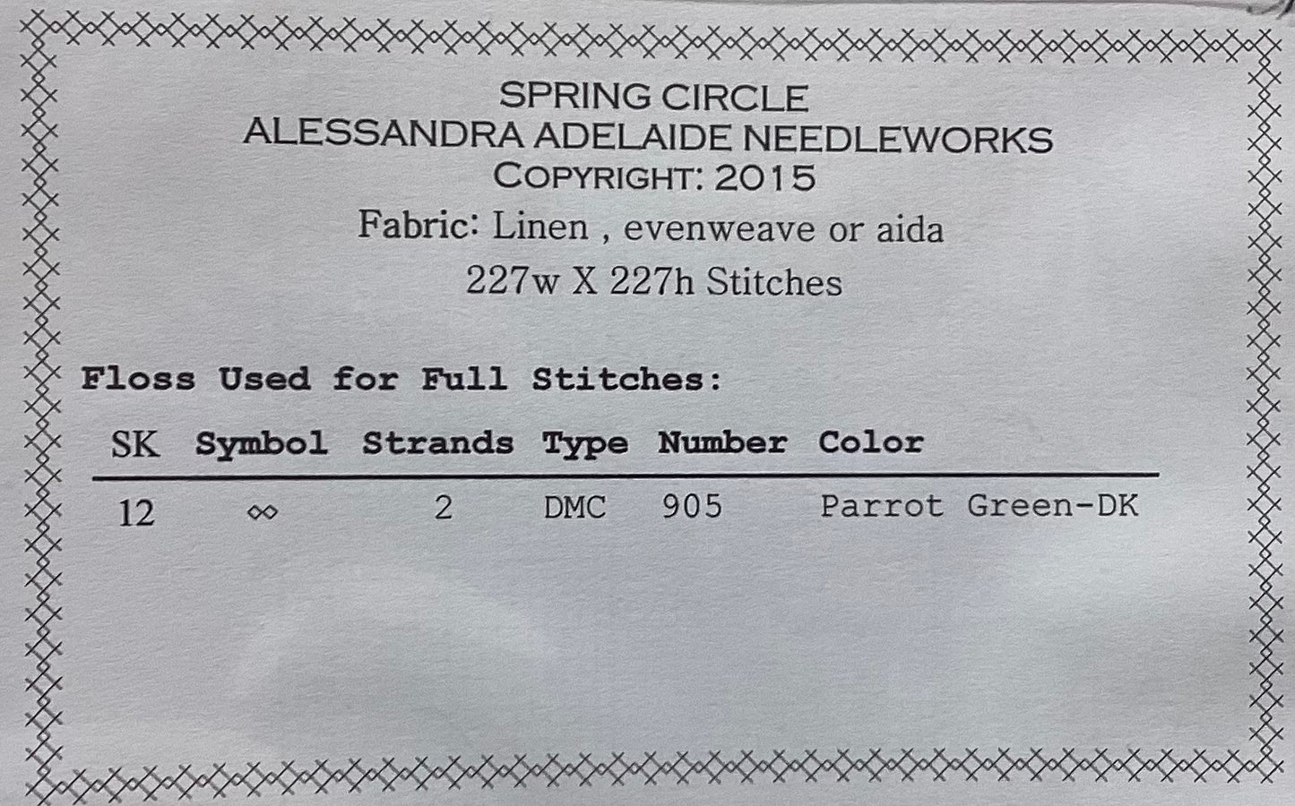 Spring Circle by Alessandra Adelaide Needleworks