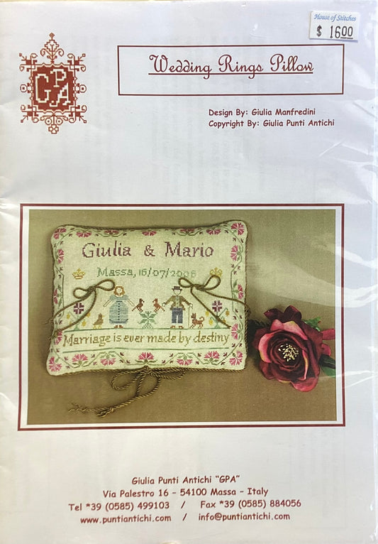 Wedding Rings Pillow by Giulia Punti Antichi “GPA”