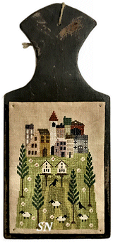 Hilltop Village in Spring by Thistles