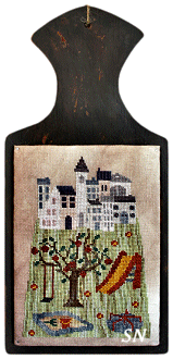 Hilltop Village in Summer by Thistles