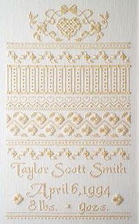 Roosevelt Birth Sampler by Stoney Creek Collection