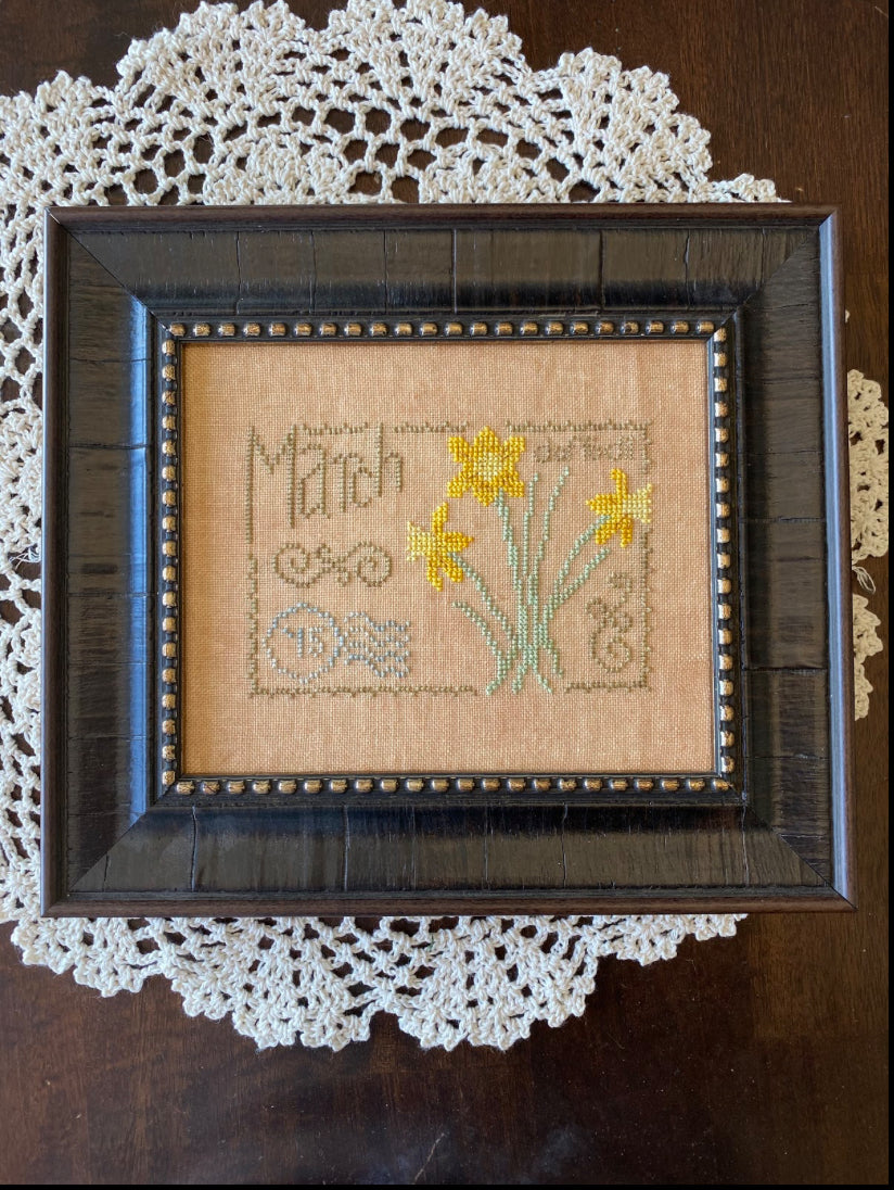 Floral Postcard: March by From the Heart - NeedleArt by Wendy
