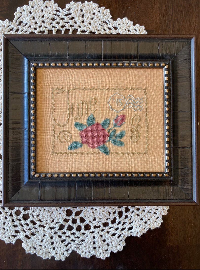 Floral Postcard: June by From the Heart - NeedleArt by Wendy