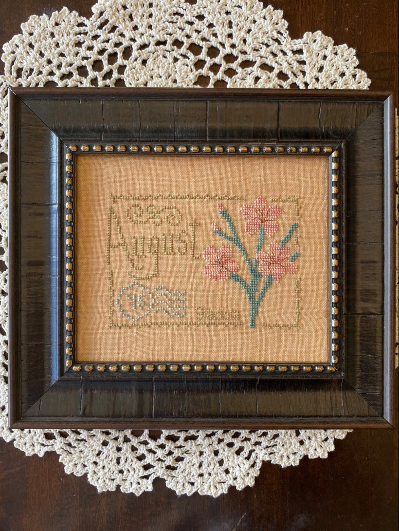 Floral Postcard: August by From the Heart - NeedleArt by Wendy