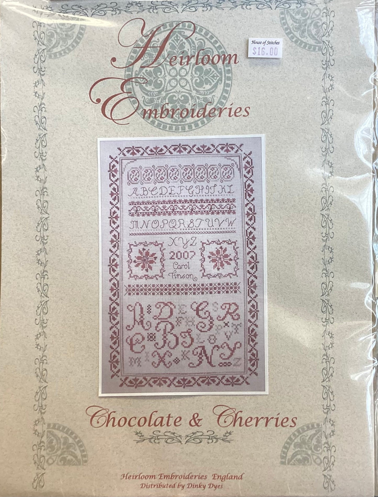 Chocolate & Cherries by Heirloom Embroideries