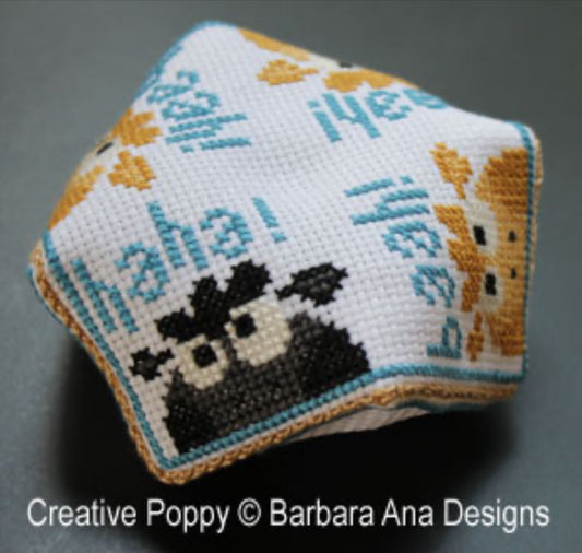 Black Sheep Biscornu by Barbara Ana Designs