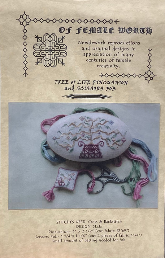 Tree of Life: Pincushion and Scissor Fob by Of Female Worth