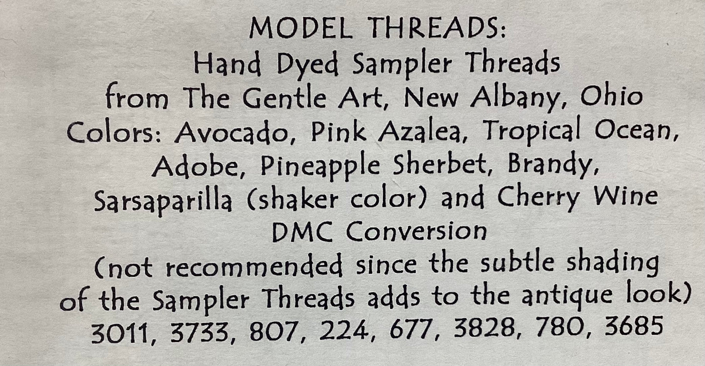 Emma Backhead 1830: Reproduction Sampler by Of Female Worth